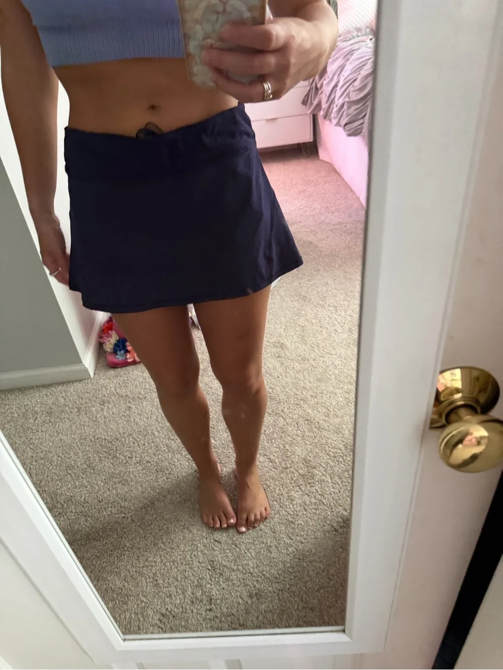 lululemon athletica navy blue athletic skort